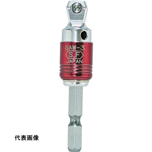 4906842123661｜776-8664 [SAW4] 1個販売こちらの商品はメール便対応商品です。メール便対応数：20（※1回のご注文で対応数の合計が101以上だとメール便は対応できませんので予めご了承下さい。) システム上、送料無料と表記されていても、沖縄県・離島宛、大型商品は追加料金をいただく場合があります。別途費用が発生する場合、システムの都合上ご購入時の自動配信メールには追加料金が含まれておりません。当店でご注文内容を確認し、別途メールにてご請求金額を連絡致します。商品画像については実際の製品と異なる場合がございます。あくまでも商品のスペックをご確認の上ご注文をお願いいたします。※この商品は受注発注の商品です。その為メーカーに在庫がない場合がございます。その場合は大変申し訳ございませんがキャンセルとさせて頂きます。予めご了承下さい。776-8664特長角度付、直進タイプで用途に合わせて使い分けができます。ビット交換式のため、届きにくい箇所にはロングビットの使用も可能です。用途内装作業、車両メンテ、外装作業に。仕様差込角(mm)：12.7軸寸法(mm)：6.35全長(mm)：59タイプ：4分角仕様2軸対辺(mm):6.35材質_仕上特殊鋼質量64.000G原産国日本JANコード4906842123661「ルーペスタジオ」では、拡大鏡(虫眼鏡/ルーペ)、双眼鏡、単眼鏡、望遠鏡などのレンズ製品を主に取り扱っております。工具製品は常には在庫しておらずお取りよせとなります。ご了承下さい。ソケットビット用アタッチメント ソケットアダプター（電動工具用）サンフラッグ ソケットジョイント 関連商品へ