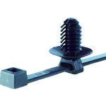 SapiSelco ケーブルタイ固定具 プラグ差込型 5mm 黒 (100個入) [SLE.3.2101] 販売単位：1 送料無料