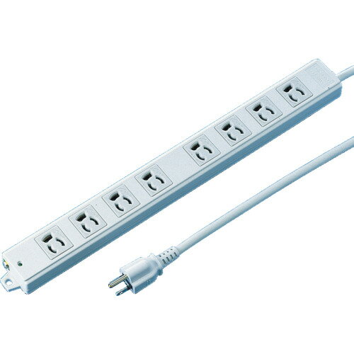 SANWA 工事物件タップ 抜け止めコンセント 8個口 ケーブル長5m [TAP-KE8-5] 販売単位：1 送料無料