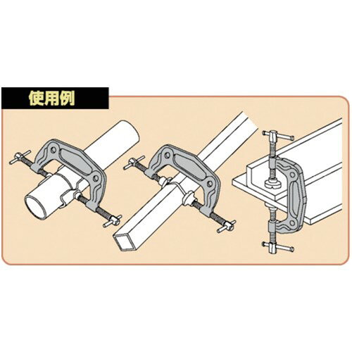 スーパー 溶接用マルチクランプ クランプ範囲:V型アダプタφ42.7~φ114.3、丸型アダプタ0~115 [WMC4] 販売単位：1 送料無料