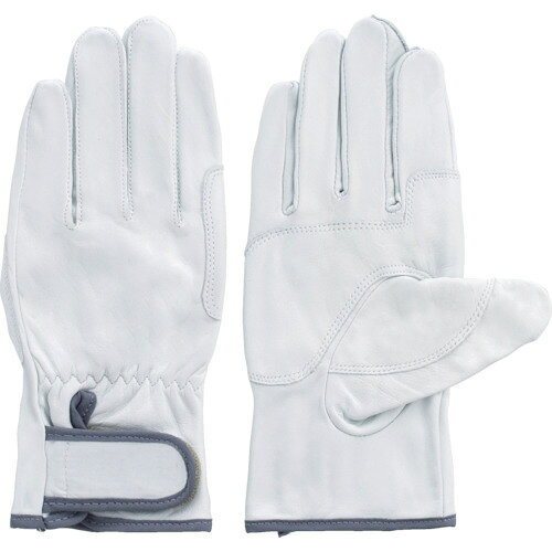 牛本 袖口マジックタイプ 富士グローブ 国産牛本革手袋 レインジャーボーイ 白M [3623] 販売単位：1