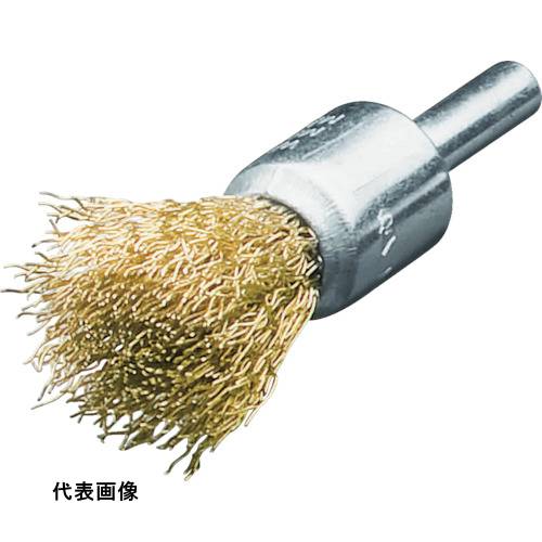 LESSMANN 軸付エンド型ブラシ 真鍮波線0.2 Φ17 [452541] 販売単位：1
