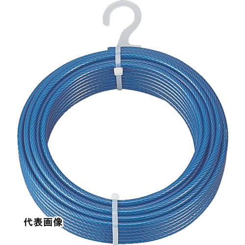 TRUSCO トラスコ中山 メッキ付ワイヤーロープ PVC被覆タイプ Φ6(8)mmX10m [CWP-6S10] 販売単位：1