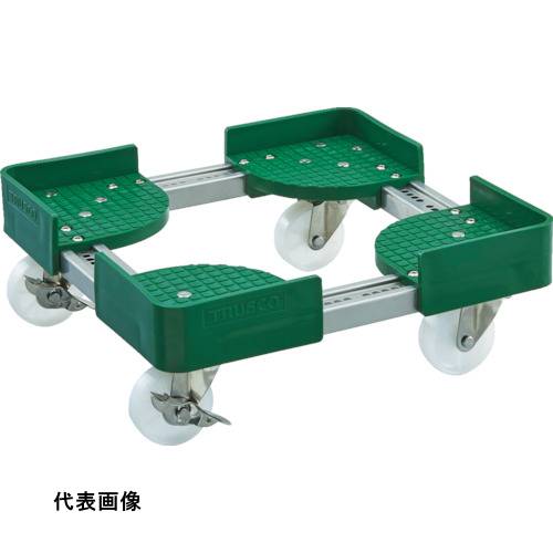 伸縮式 TRUSCO トラスコ中山 伸縮式コンテナ台車SUS 内寸400-500X400-500 ストッパー付 [FCD-4040SUS-S] 販売単位：1 送料無料