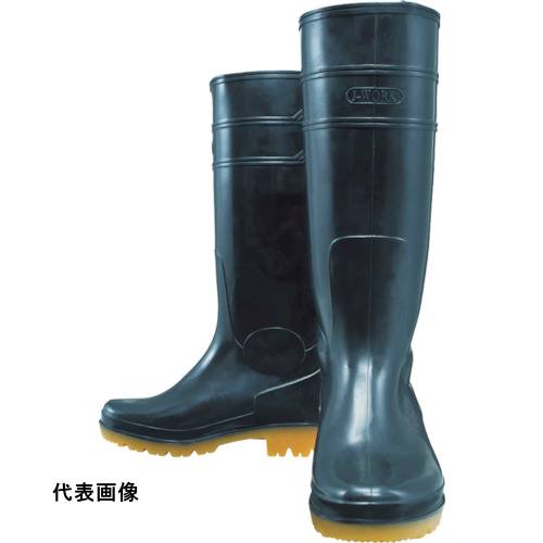 乐天商城 - 厨房用 おたふく 耐油長靴ロングタイプ 黒 26.5 [JW708-BK-265] 販売単位：1 送料無料
