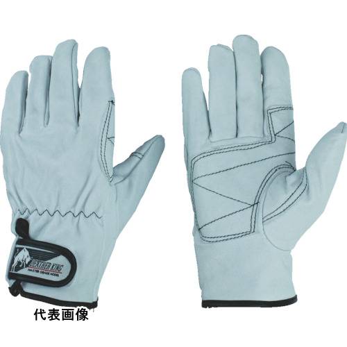 牛本 袖口マジックタイプ おたふく K-414 レザーキング あて付 L [K-414-L] 販売単位：1