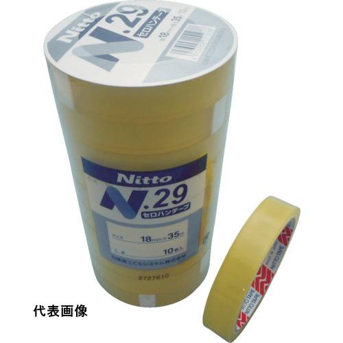 日東電工BM セロハンテープ No.29NEW 18mm×35m(10巻入) [NO29-18] 販売単位：1