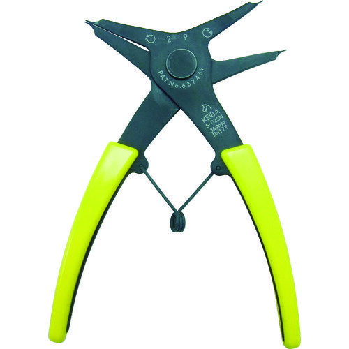 Snap Ring Pliers - KEIBA スナップリングプライヤー(軸穴両用 有効呼径~9mm) 140 [S-025N] 販売単位：1 送料無料