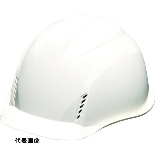 TRUSCO トラスコ中山 遮熱ヘルメット“涼帽”KP型 通気孔付 白 [TD-HB-FV-KP-W] 販売単位：1(4)