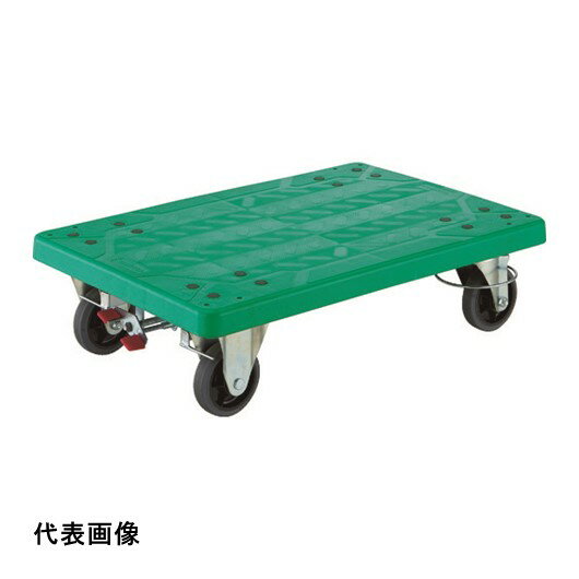 Rakuten - TRUSCO トラスコ中山 樹脂製平台車 グランカート 自在2輪・固定2輪リングストッパー付 均等荷重200kg [TP-715JKRS-4] 販売単位：1 送料無料
