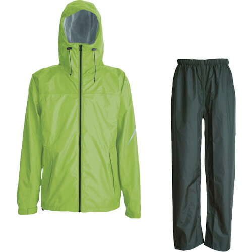 TRUSCO トラスコ中山 コンフォートレインスーツ ライム 4L レイングッズ [TRW3440-84-4L] 販売単位：1 送料無料