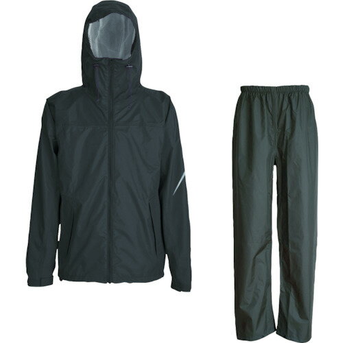 TRUSCO トラスコ中山 コンフォートレインスーツ ブラック 4L レイングッズ [TRW3440-91-4L] 販売単位：1 送料無料