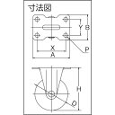 TRUSCO トラスコ中山 キャスター TYGシリーズ 固定 ゴム車 32mm [TYGK-32] 販売単位：1