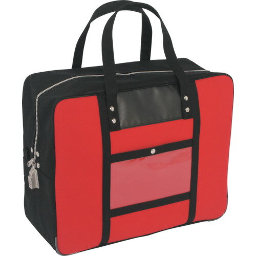 SANEI 帆布メール用ボストン(LL)SED-1錠付 赤 [BTLL-SED-02] BTLLSED02 販売単位：1 送料無料