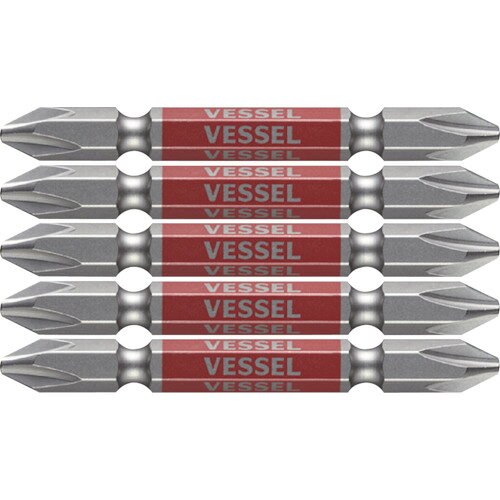 VESSEL 剛彩ビット 5本組 (両頭) +2×65mm [GS5P2065] GS5P2065 販売単位：1