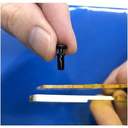 ハトメ TRUSCO トラスコ中山 プッシュリベット 板厚4.0~5.0mm 穴径3.1Φ 長さ6.5 白 50個入 [TPR3065-W] TPR3065W 販売単位：1