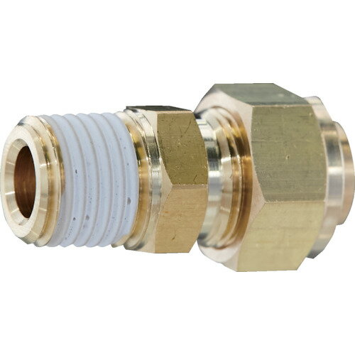 TRUSCO トラスコ中山 クイックシール継手コネクタ 適用チューブ外径3/8 [TS-138-02C] TS13802C 販売単位：1