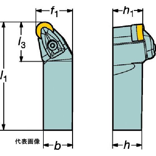 工具ターニングホルダー ダブルクランプホルダ サンドビック コロターンRC ネガチップ用シャンクバイト(410) 旋盤加工 旋削加工 旋盤加工 [DRSNL 3232P 19] 販売単位：1 送料無料