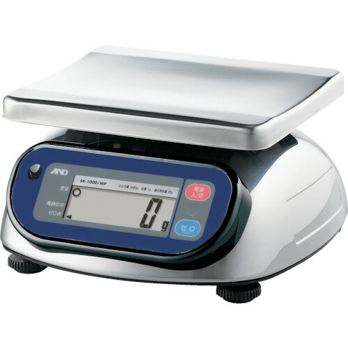 A&D 防塵防水デジタルはかり(検定付・4区) ひょう量1kg [SK1000IWP-A4] 販売単位：1 送料無料