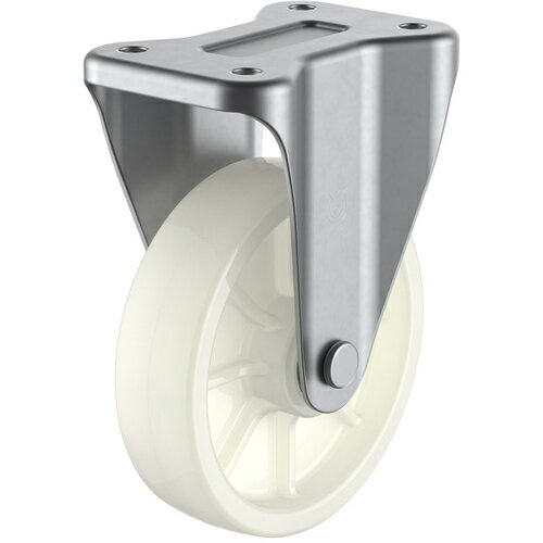 プレート式ステンレス金具キャスター ナイロン車 ユーエイ プレート式 固定 ステンレスキャスター ナイロン 車輪径150mm Jタイプ SUS-K型 取付寸法100×56 [SUS-NK-150] 販売単位：1 送料無料