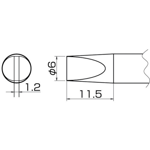 白光 こて先 6D型 [T20-D6] 販売単位：1