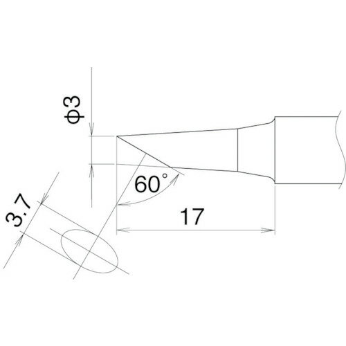 白光 こて先 3C型 [T22-C3] 販売単位：1