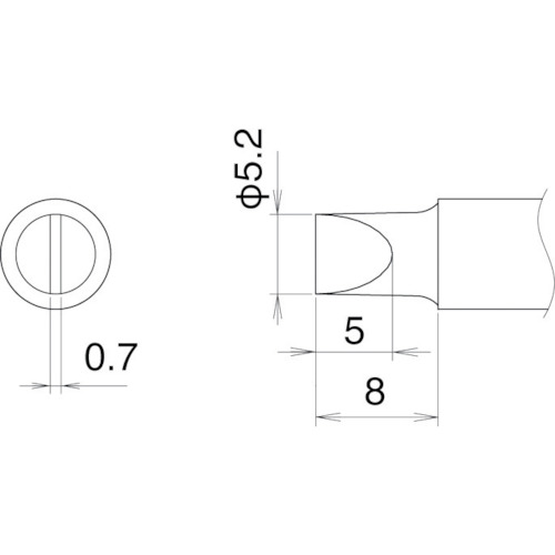 白光 こて先 5.2D型 [T22-D52] 販売単位：1
