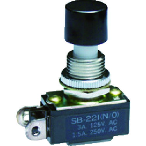 NKKスイッチズ 押ボタンスイッチ はんだ端子 単極OFF-(ON) [SB-221N/O] SB221NO 販売単位：1