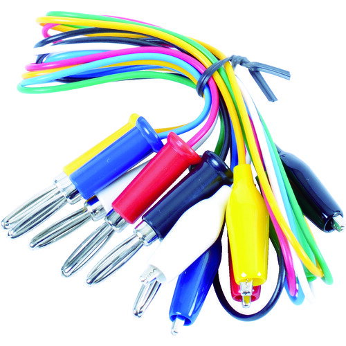 テイシン テストリード 50cm シールドクリップS⇔バナナプラグ(6本入) [TLA-117] 販売単位：1