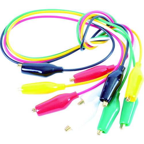 テイシン テストリード小 45cm シールドクリップS(金メッキ)両端付 5本入 [TLA-6] 販売単位：1