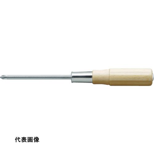 TRUSCO トラスコ中山 木柄貫通ドライバー 刃先+3 150mm [TWKD-3-150] 販売単位：1(4)