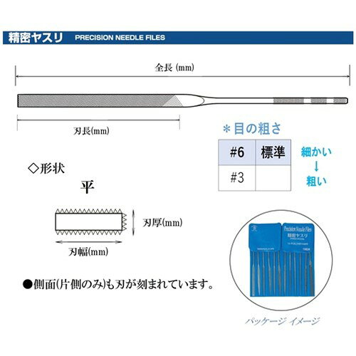 精密 ツボサン 精密ヤスリ 10本組 平 [HI01056T] 販売単位：1 送料無料