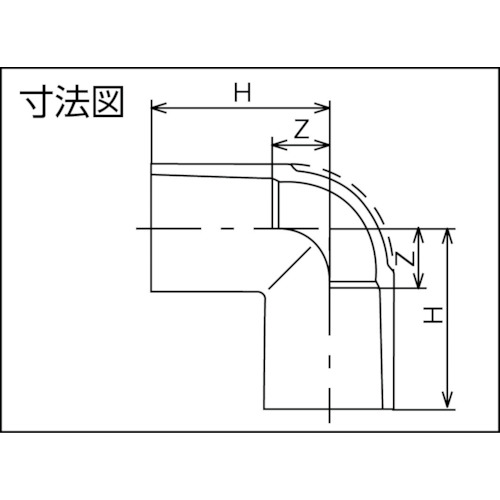 塩ビ管TS継手 クボタケミックス TS継手 エルボ TS-L 20 [TSL20] 販売単位：1