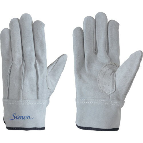 手袋 グローブ 作業用 革 牛床 袖なしタイプ シモン 牛床革手袋(袖なしタイプ) 背縫い 107AAA フリー [107AAA] 販売単位：1