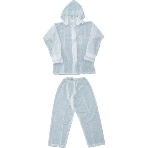 TRUSCO トラスコ中山 レインスーツ 3Lサイズ クリア レイングッズ [TRW903L] 販売単位：1