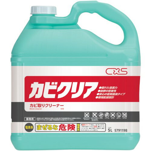 カビ取りクリーナー シーバイエス カビ取り用洗浄剤 カビクリア 5L [5791198] 販売単位：1 送料無料