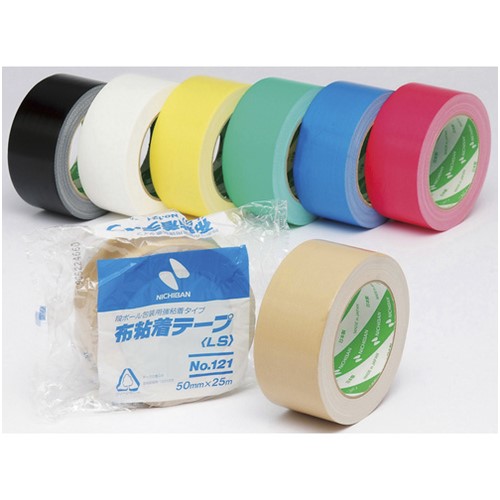 ニチバン 布粘着テープ121(アカ) 50mmX25m [1211-50] 販売単位：1