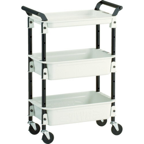 スチール製ワゴン ボルトタイプ TRUSCO トラスコ中山 ツールワゴンロイヤル586×320×833深2浅1 ホワイト [TWR-4-W] 販売単位：1 送料無料