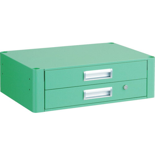 スチール製ワゴン ボルトレスタイプ用オプション TRUSCO トラスコ中山 ツールワゴン ファルコンワゴン 2段引出 750X500 ヤンググリーン [FAW-75X-YG] 販売単位：1 送料無料