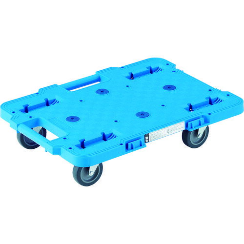 樹脂製 連結タイプ TRUSCO トラスコ中山 樹脂製平台車 ルートバン 370X500 4輪自在 青 [MPB-500J-B] 販売単位：1