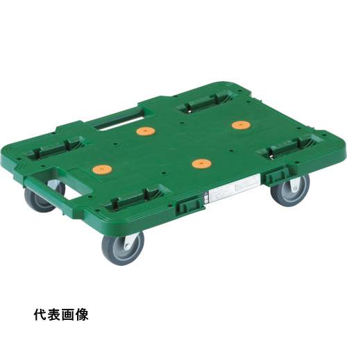 樹脂製 連結タイプ TRUSCO トラスコ中山 樹脂製平台車 ルートバン 400X600 緑 [MPB-600-GN] 販売単位：1