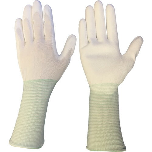 BLASTON クリーンルーム用手袋 PU手の平コート手袋 ロングタイプ 10双入 Mサイズ [BSC-17B-M] 販売単位：1 送料無料