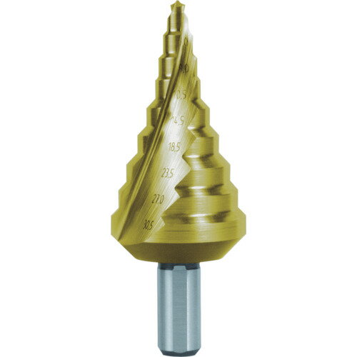 ストレートシャンクタイプ RUKO 2枚刃スパイラルステップドリル 30.5mm チタン [101-093T] 販売単位：1..