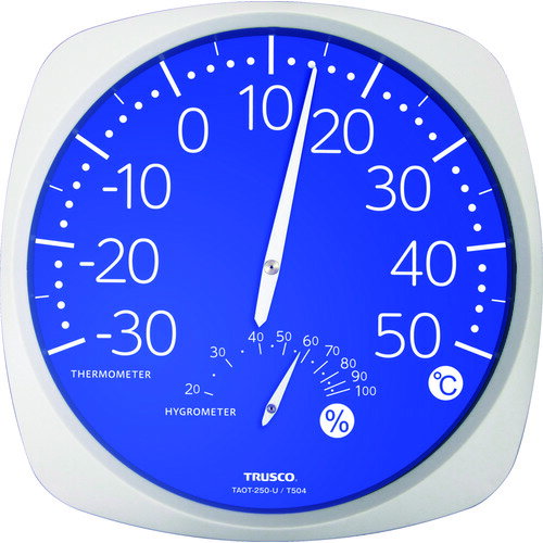 TRUSCO トラスコ中山 大型アナログ温湿度計 [TAOT-250-U] 販売単位：1 送料無料