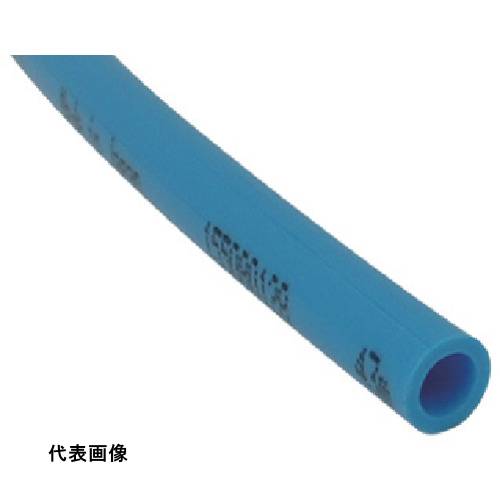 チヨダ ポリウレタンチューブ TEタッチチューブ 8mm/100m ライトブルー [TE-8-100 LB] 販売単位：1 送..