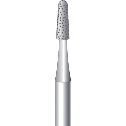 ナカニシ 電着ダイヤモンドバー テーパー先丸型 φ2.5×7×軸φ3 #100 [12341] 販売単位：1