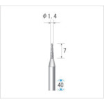 ナカニシ 電着CBNバー 砲弾型 φ1.4×7×軸φ3 #100 [12462] 販売単位：1