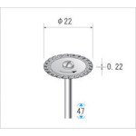 ナカニシ 電着ダイヤモンドディスク φ22×0.22×軸φ3 #320 [14156] 販売単位：1 送料無料