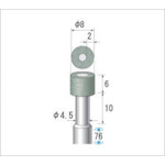｜4761774 [14876] 1本販売商品画像については実際の製品と異なる場合がございます。あくまでも商品のスペックをご確認の上ご注文をお願いいたします。※この商品は受注発注の商品です。その為メーカーに在庫がない場合がございます。その場合は大変申し訳ございませんがキャンセルとさせて頂きます。予めご了承下さい。4761774特長難削材の研磨が可能で面粗さを大幅に向上させる高性能砥石です。用途焼入れ鋼、ダイス鋼の中仕上げに。仕様粒度(#)：180形状：円筒外径(mm)：8幅(mm)：6軸径(mm)：6軸長(mm)：60最高使用回転数(rpm)：85000砥粒：CBN全長(mm)：76刃径(mm)：8刃長(mm)：6質量20.000G原産国日本「ルーペスタジオ」では、拡大鏡(虫眼鏡/ルーペ)、双眼鏡、単眼鏡、望遠鏡などのレンズ製品を主に取り扱っております。工具製品は常には在庫しておらずお取りよせとなります。ご了承下さい。軸付砥石 軸付砥石ナカニシ ビトリファイドCBNバー 粒度＃180 関連商品へ