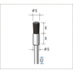 軸付カップ型ブラシ ナカニシ 毛ブラシ ハード 馬毛 (1Pk(袋)=10本入) [50322] 販 ...